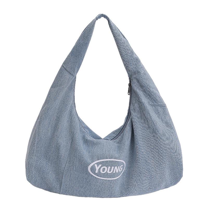 

New Large-capacity Handbag Fashionable Versatile Denim Shoulder Bag Women s Leisure Bag
