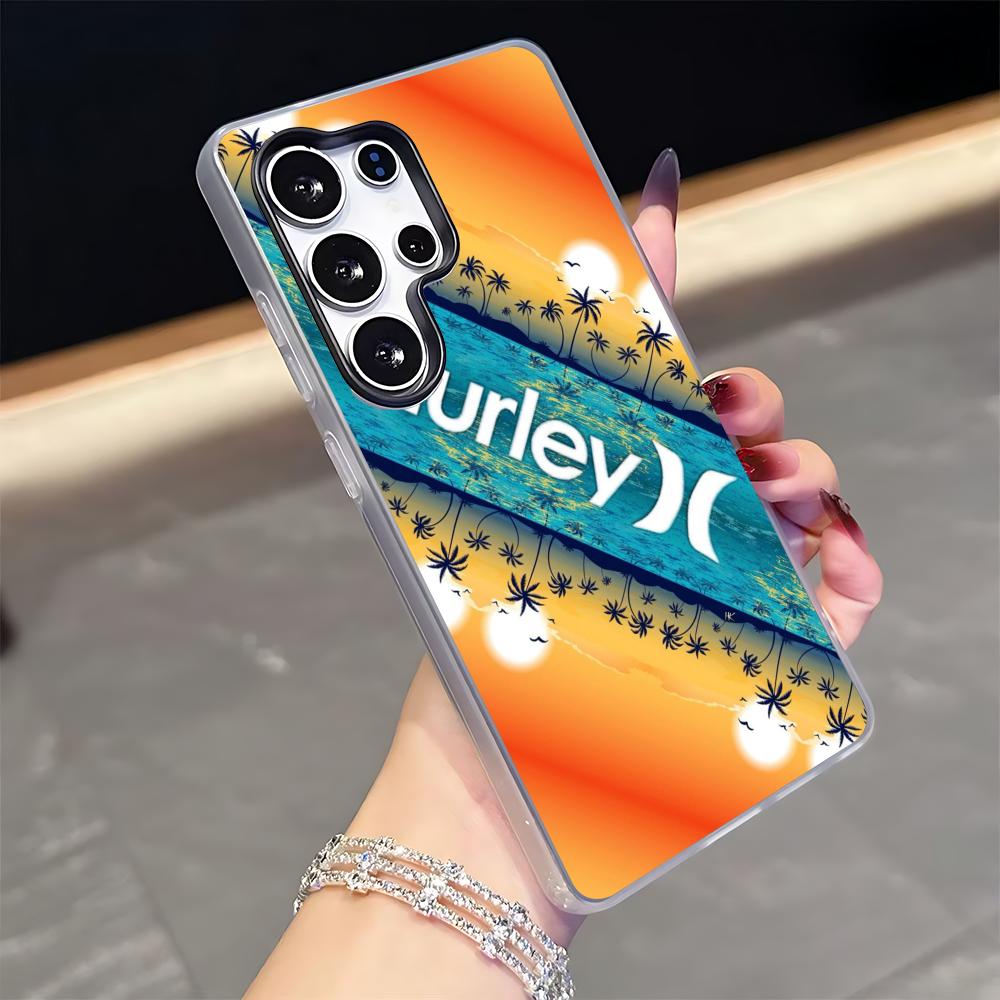 Hot B-Brand HurleyS Phone Case for Samsung S26 S25 S24 S23 S22 S21 FE Plus Ultra Black 2-in-1 Jelly silicone case Galaxy S23 Ultra