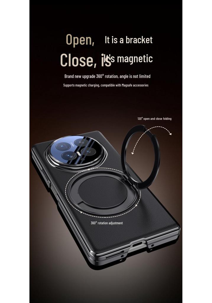 Honor Magic V6 Foldable Case: Magnetic Charging, Rotating Stand, Full Lens and Double Hinge Coverage