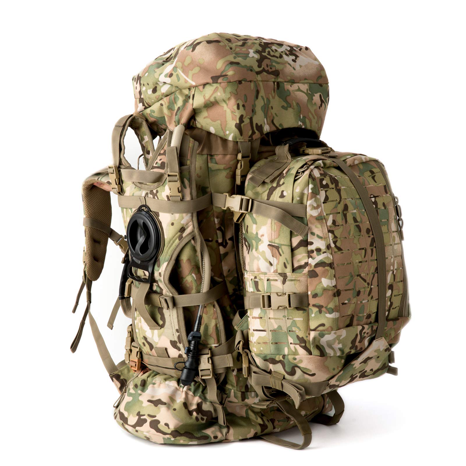 

[MT] Military Backpack US Military USMC Style ILBE Rucksack Large Capacity 80L Waterproof Outdoor Survival Camping Mountaineering Multicam