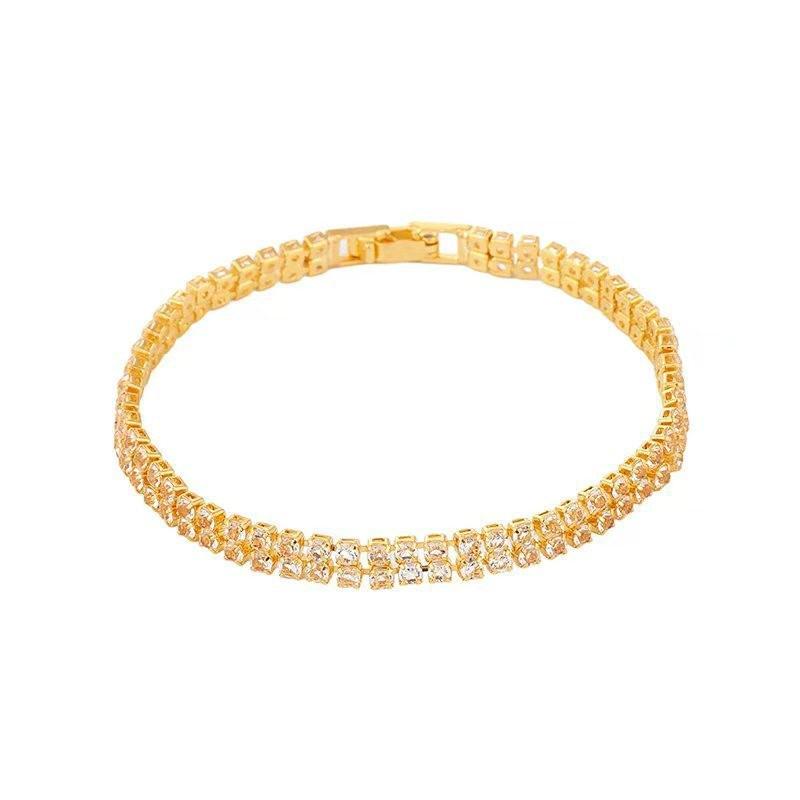Pulseira Feminina de Zircônia Cristal de Alta Qualidade - Acessório de Moda Elegante