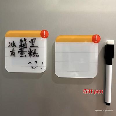 Waterproof Acrylic Refrigerator Memo Magnet Exclamation Mark Shape Reusable Message Board for Home Note Reminder