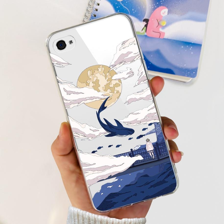 Case For iPhone 4 4S Case Cute Panda Cartoon TPU Shockproof Cover For Apple iPhone 4 iPhone 4S iphone4 i4 Cases Protective Shell