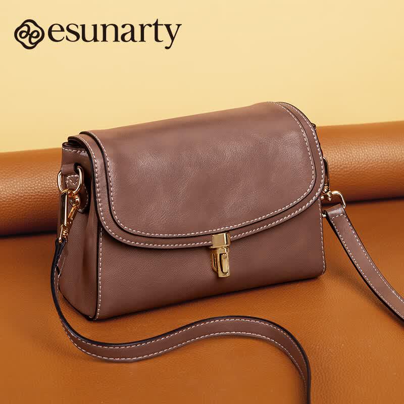 ESUNARTY Women s Mini Leather Crossbody Bag