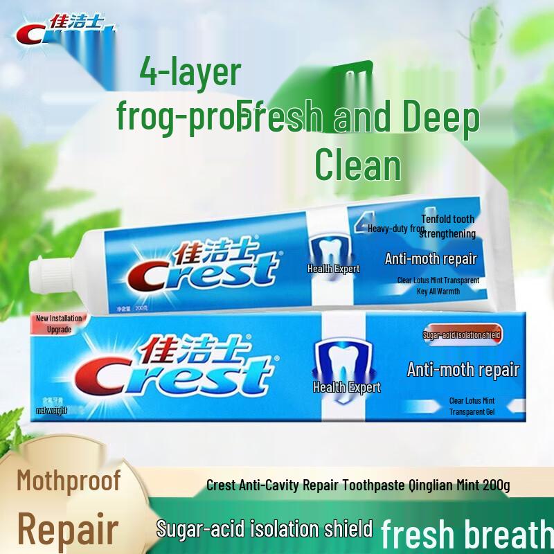 Crest Deep Clean Whitening Anti-Cavity Toothpaste, Lotus Mint