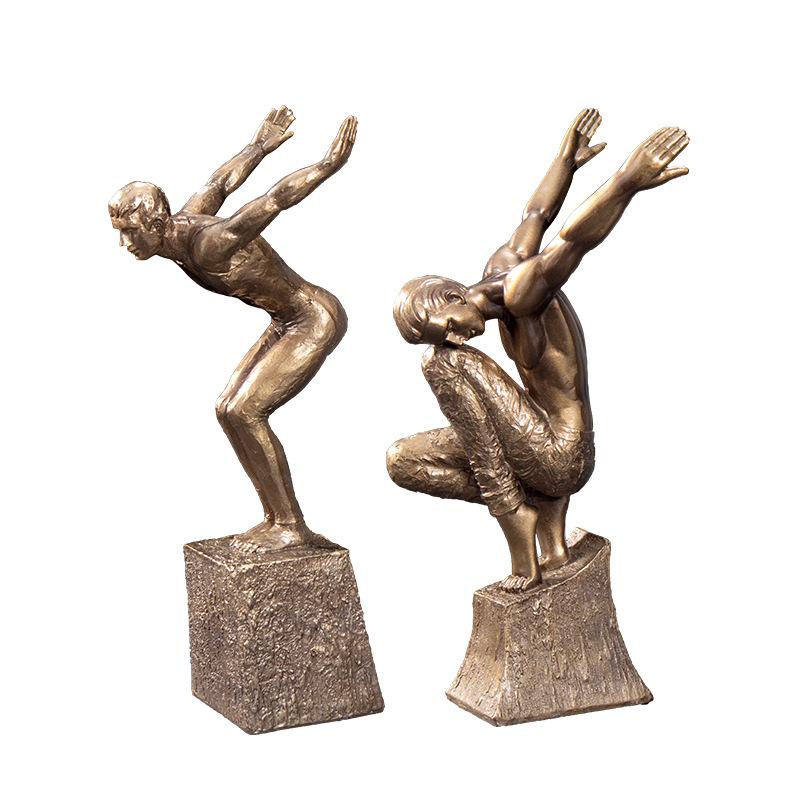 Europäische Fitness Herren Skulptur Ornamente Modellraum Feine Dekoration Premium Stil Wohnzimmer Eingang Weinschrank Heimgebrauch Dekoration