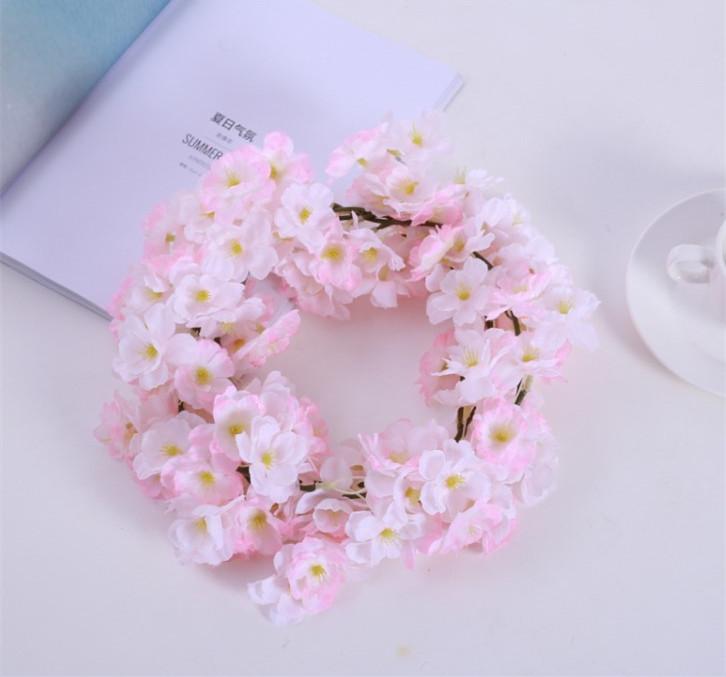 

180 см искусственная вишневая цветущая ротанговая свадебная арка-гирлянда для домашнего внутреннего и наружного украшения украшения садовый декор