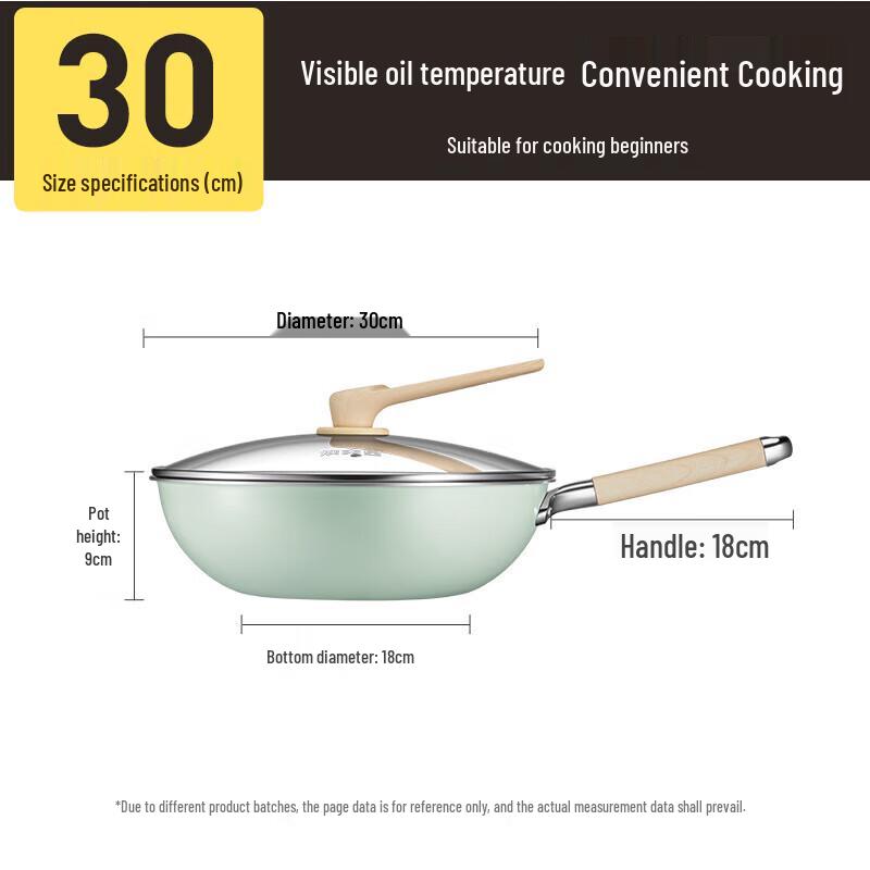 Chui Da Huang 30cm 316L Stainless Steel Non-stick Wok