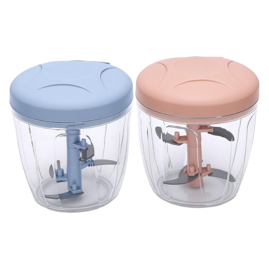 Hand Pull Manual Food Chopper Garlic Mincer Vegetable Cutter with Multi Layer Blades Rapid Mincing for Meat Garlic Baby