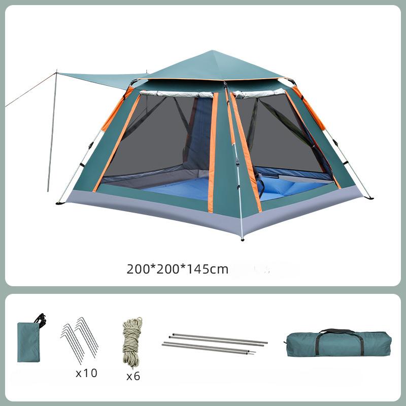 Outdoor Panoramic Doors and Windows Camping Tent Automatic Quickly Open Sunscreen and Waterproof Park Tent