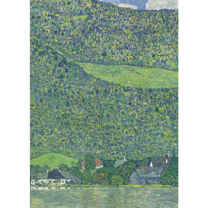 Gustav Klimt Green Flower Garden Flora Lady Wall Art Canvas Painting Nordic Poster and Prints Wall Picture for Living Room Decor