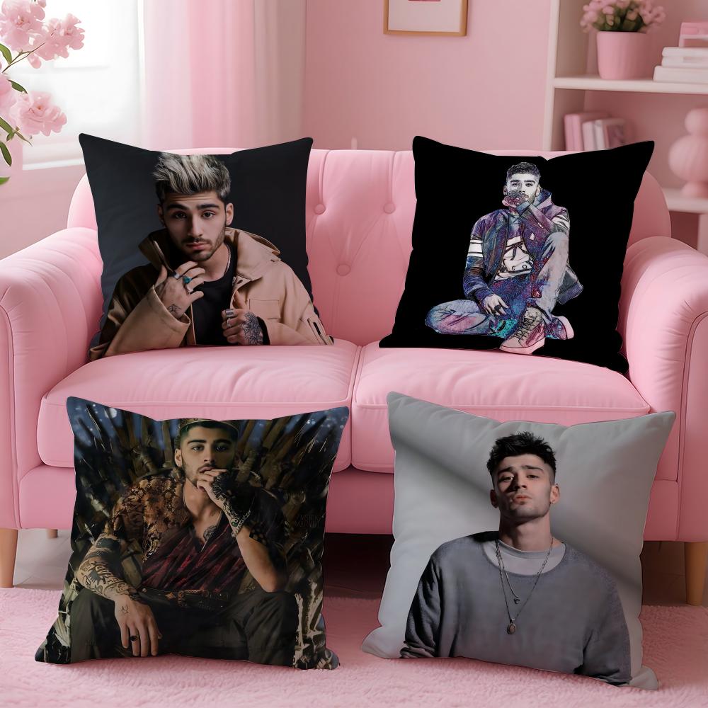 Z-Zayn M-Malik Singer Cushion Cover Plush Fabric Soft Double-Sided Printed Sofa Warm Winter Home Gift Pillow Cover