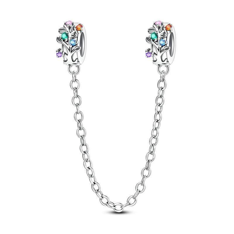 Original Metal Lucky Tree Of Life Charms Love Beads Safety Chain Pendants Fit Bangle Necklace Make your own Accessory Gift Elegant Fashion Beautiful