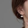 Leaf Earrings Women'S Small Fresh Apricot Leaves Cute Imitation Pearl Sweet High-End Short Earrings
