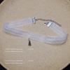 Mode Weiß Quaste Spitze Halsband Halskette Damen Retro Sexy Spitze Handgemachte Schlüsselbein Kette Halskette Mädchen Hals Schmuck