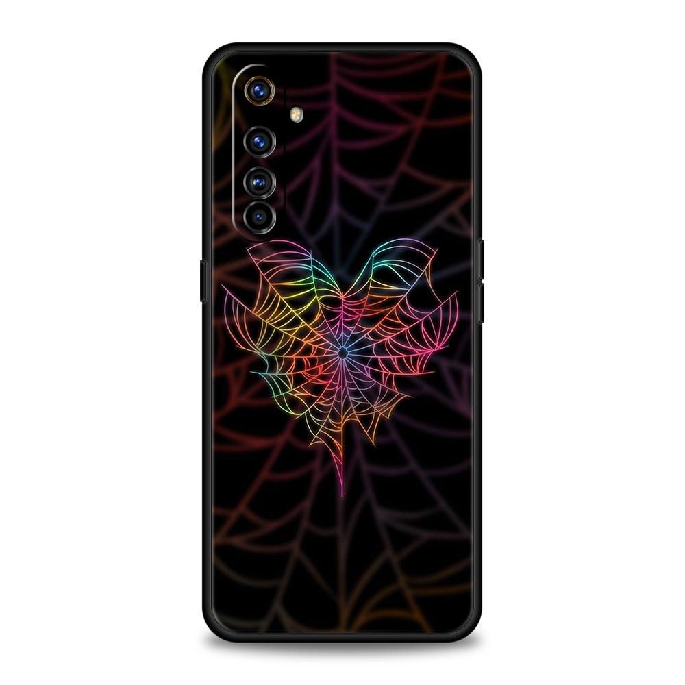 Spider Web Soft TPU For Realme 13 12 11 10 9 Pro Plus GT3 GT2 C21 C25 C35 C53 C55 C67 Pro 5G Phone Case Cover Fundas Capas Bags
