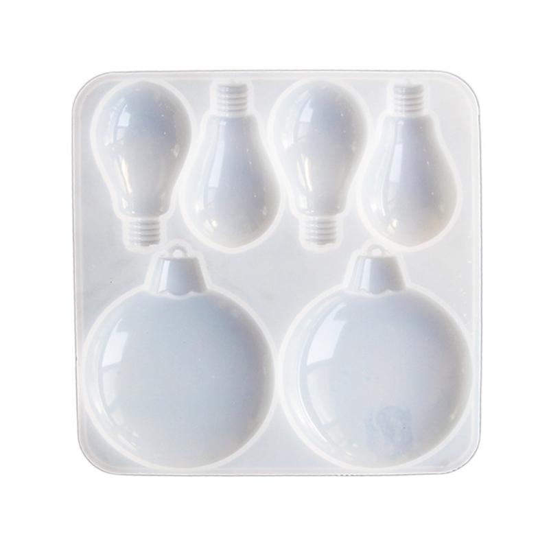 Silicone Christmas Ornament Mold Crafting Moulds Light Bulb Resin Decorations Suitable for Enthusiasts and Home Decors
