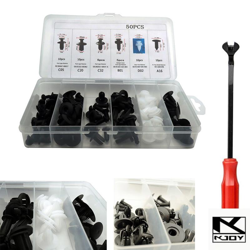 kkjoy 415/100/50Pcs Mixed Size Retainer Clips for Bumper Fender Door Trim Panel