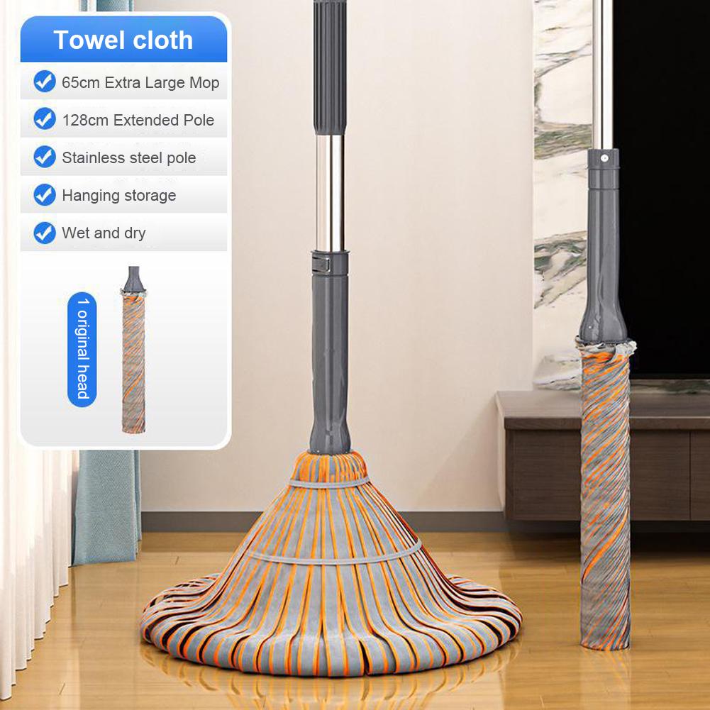 360 Rotating Easy Wringing Mop with Long Handle Spinning No Hand Washing Mop Wet Dry Dual Use Multifunctional for Floor Cleaning