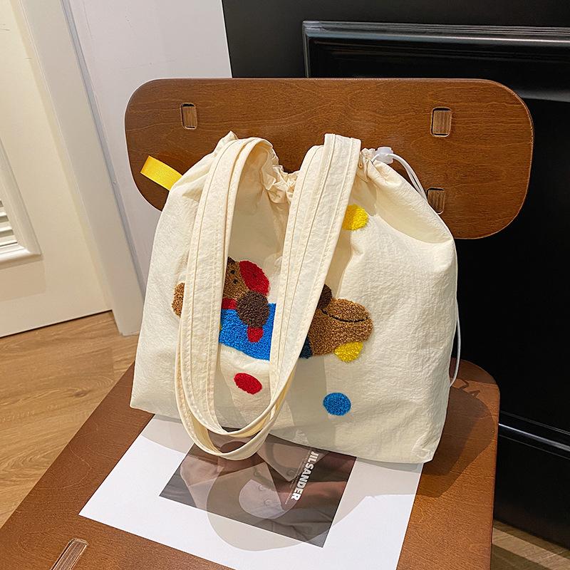 

Холщовая сумка Dachshund, женская, большая вместимость, ленивая сумка-тоут, студенческая, универсальная, ручная сумка для покупок белый