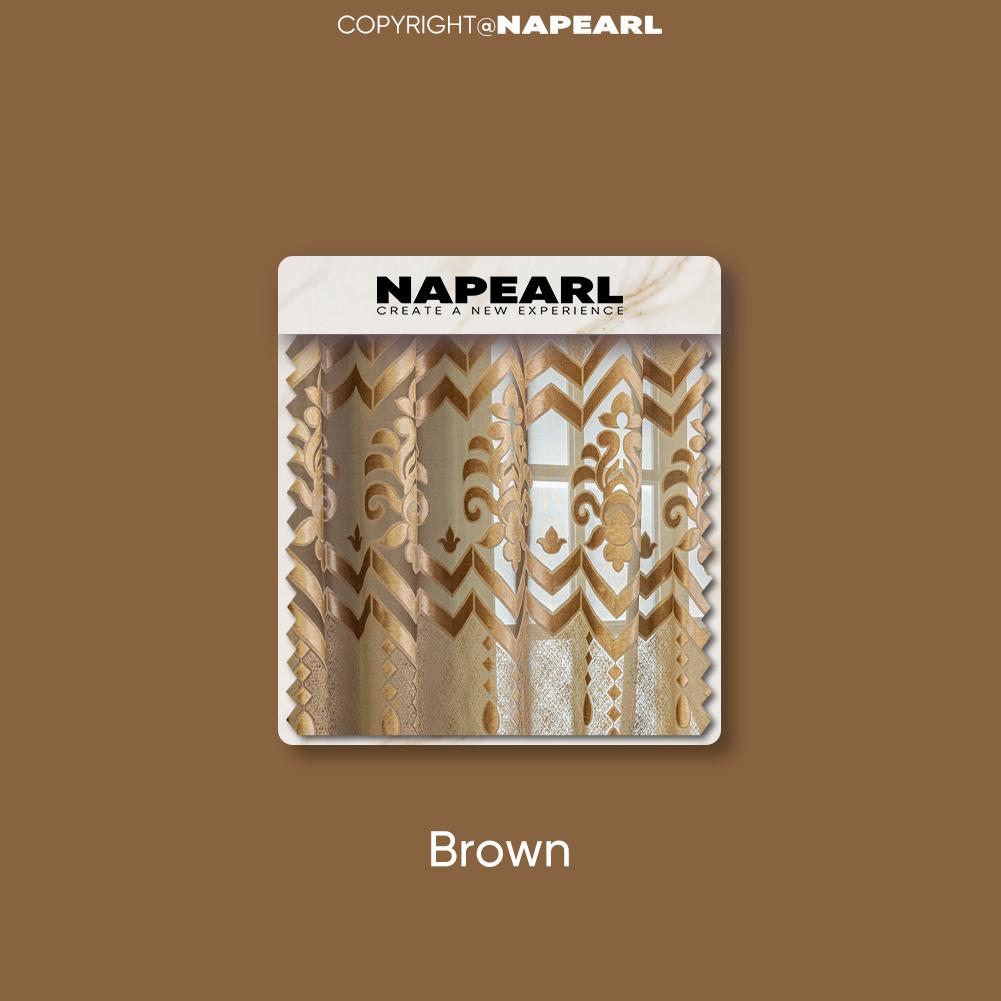 

1 шт. NAPEARL модные 40-70% затемняющие европейские жаккардовые удобные шторы для гостиной, спальни, домашнего декора W100cm x L200cm коричневый