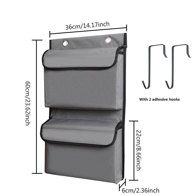 

Сумка для хранения на стену с несколькими карманами, большая, подвесная, для обуви, за дверью, с 4 металлическими крючками, сумки для хранения обуви