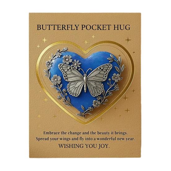 

Pocket Hug Ornament Butterflies Pattern Acrylic Small Decorative Toy Table Decoration Holiday Party