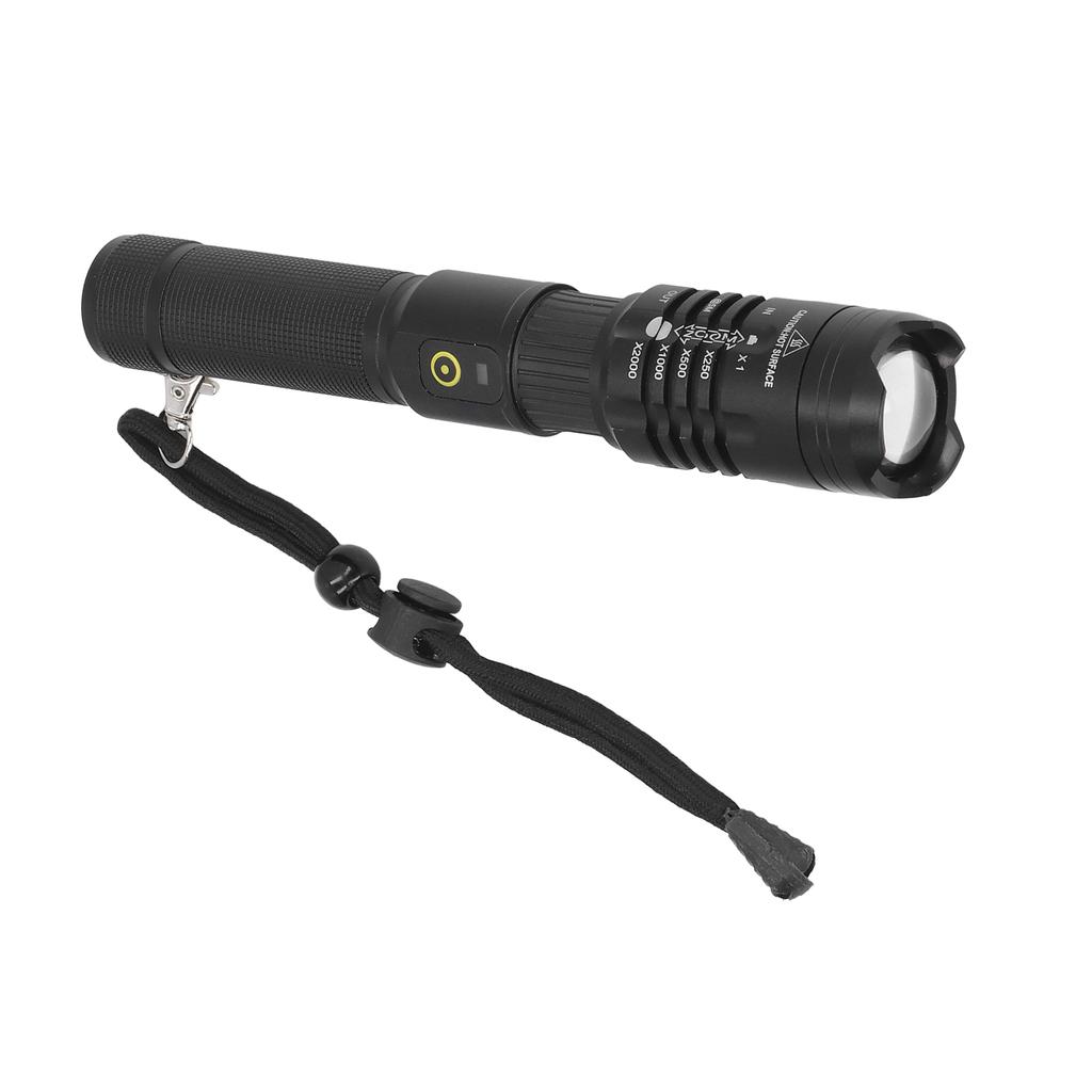 Flashlight 5000LM Aluminum Alloy P50 Strong Light Telescopic Zoom Waterproof Emergency Flashlight