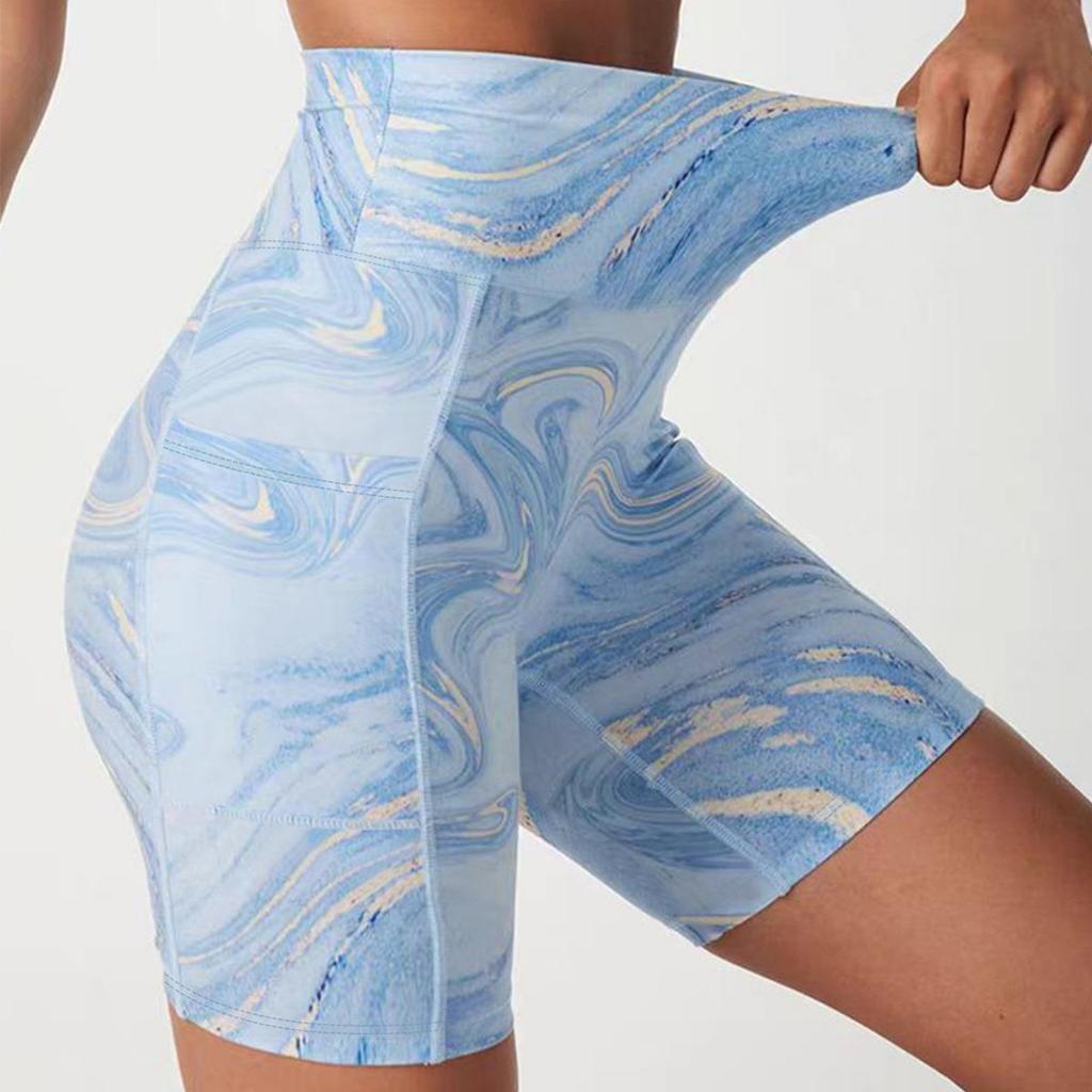 Europäisch-amerikanische hochtaillierte Yoga-Radshorts für Damen