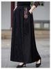 Premium Chinese Ethnic Crackle Pattern Tencel Embroidered Windbreaker for Women - Round Neck Spring/Autumn Coat
