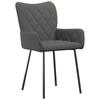 Dining Chairs 2 Pcs Dark Grey Fabric