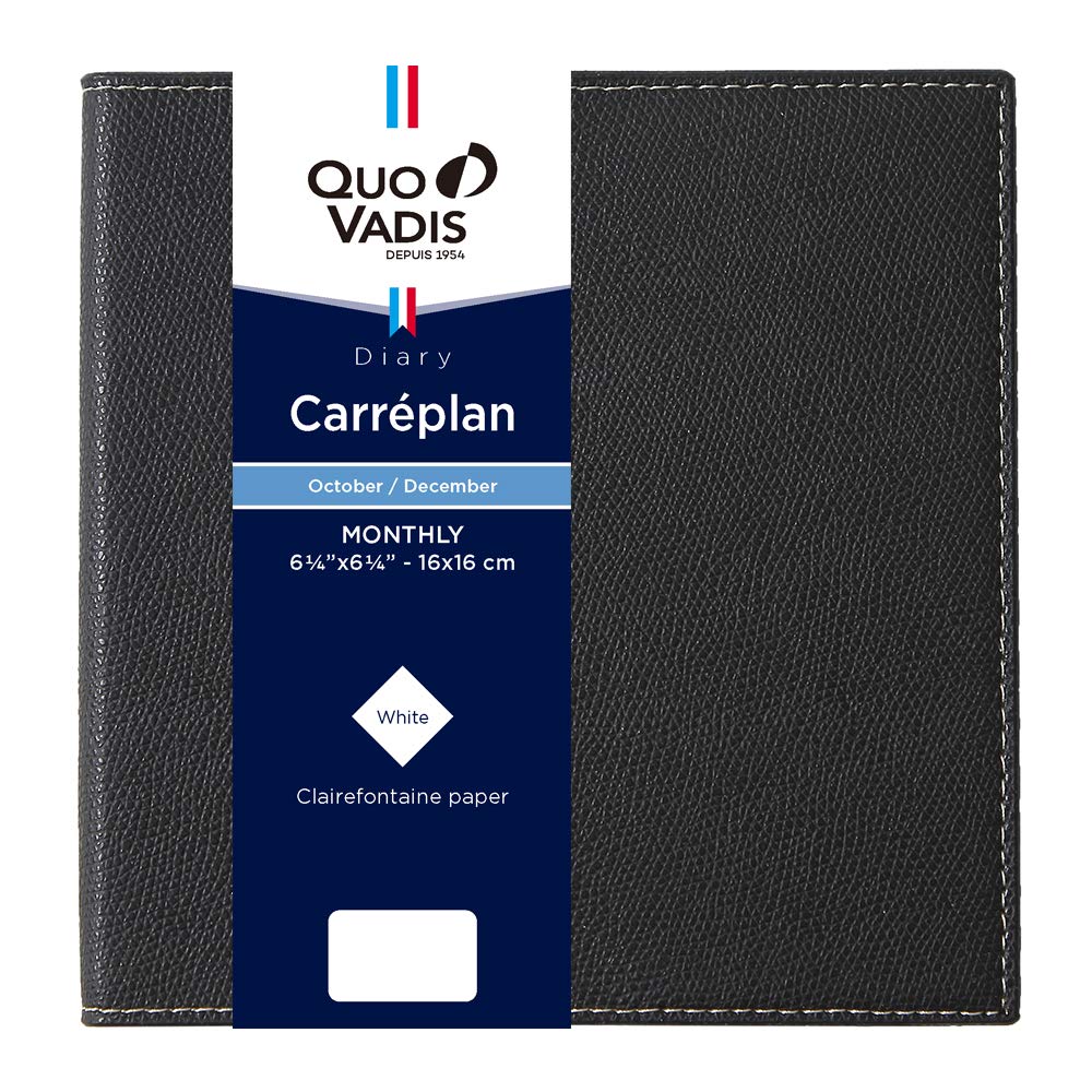 

QUOVADIS 2026 planner diary Cale Plan/Club (monthly block, starts Oct 2025, square size 16x16cm) black qv12302bk чёрный