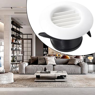Bathroom Office Air Vent Circular Vent ABS Wall Mounting 75/100/125/150/200mm Ceiling Mounting Compact For Bathroom