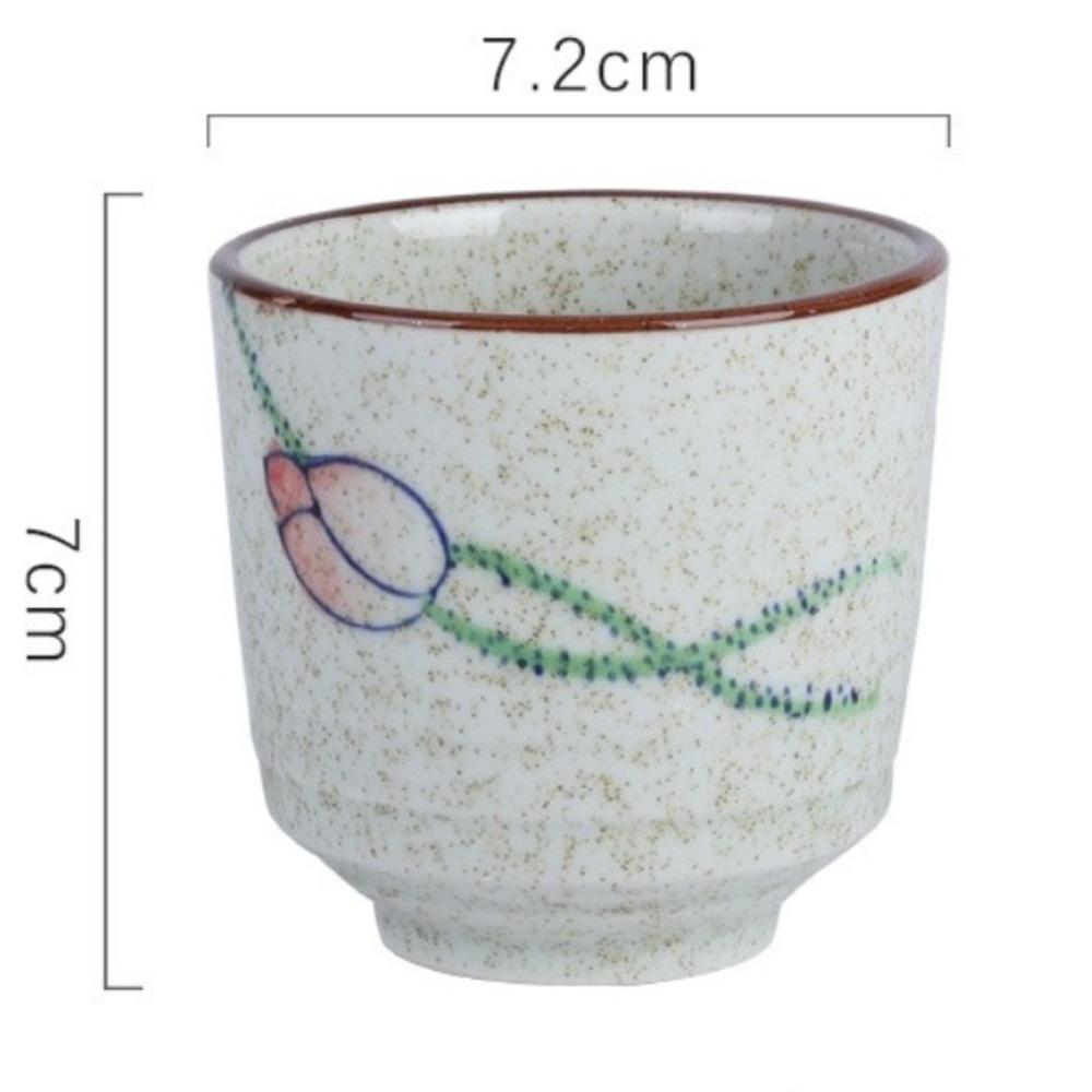 Japanese Style 2.8inch Hand-painted Tea Cup Ceramic Lotus Kungfu Teacup Fish Flower Birds Tea Set Handy Cup