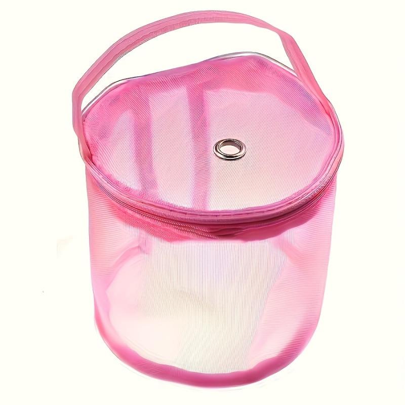1pc Colorful Nylon Mesh Knitting & Crochet Storage Bag with Zipper Closure - Durable Craft Organizer for Yarn, Hooks, Needles
