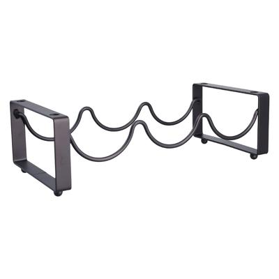Estante de vino de metal apilable, elegante estante de almacenamiento para encimera, soporte de exhibición para 3 botellas