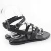 Pristine HERMES Sandals Armoni HMetal Ankle Strap Leather black leather Women 35 Used