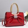 2026 Nieuwe Dames Luxe Designer Glanzende Lederen Avond Handtassen Dames Crossbody Schoudertas Fashi Diamant Strik Tassen