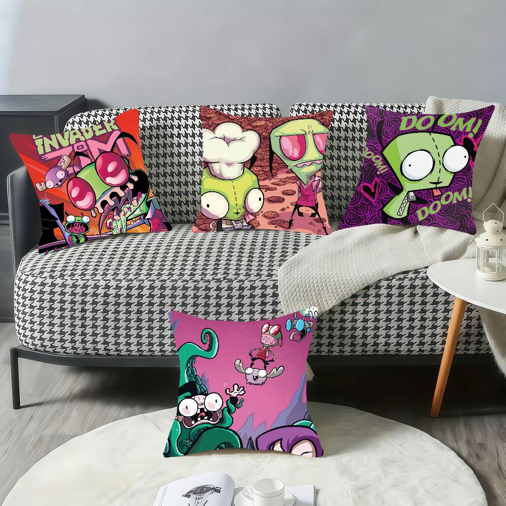 Cartoon I-nvader Zim Cool cute cushion cover Pillow Cover Home Sofa living Decoration Room Office Car Nordic Simplicity