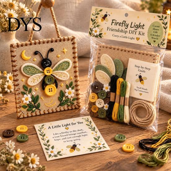 Craft Kits for Creative Kids Button Blessing Friendship DIY Kit, Animal Insect Educational Hands on Toys Art Kit Adults Teens, Handmade Gift & Hanging