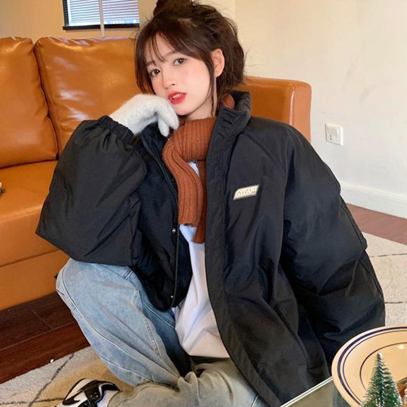 Royal Blue Padded Jacket Women Oversize Bread Jacket Thickened Padded Clothes Winter Coat