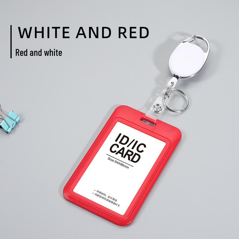 Retractable ID Card Lanyard & Badge Holder with Dual-Use Clip for Work, Campus, or Meal Cards