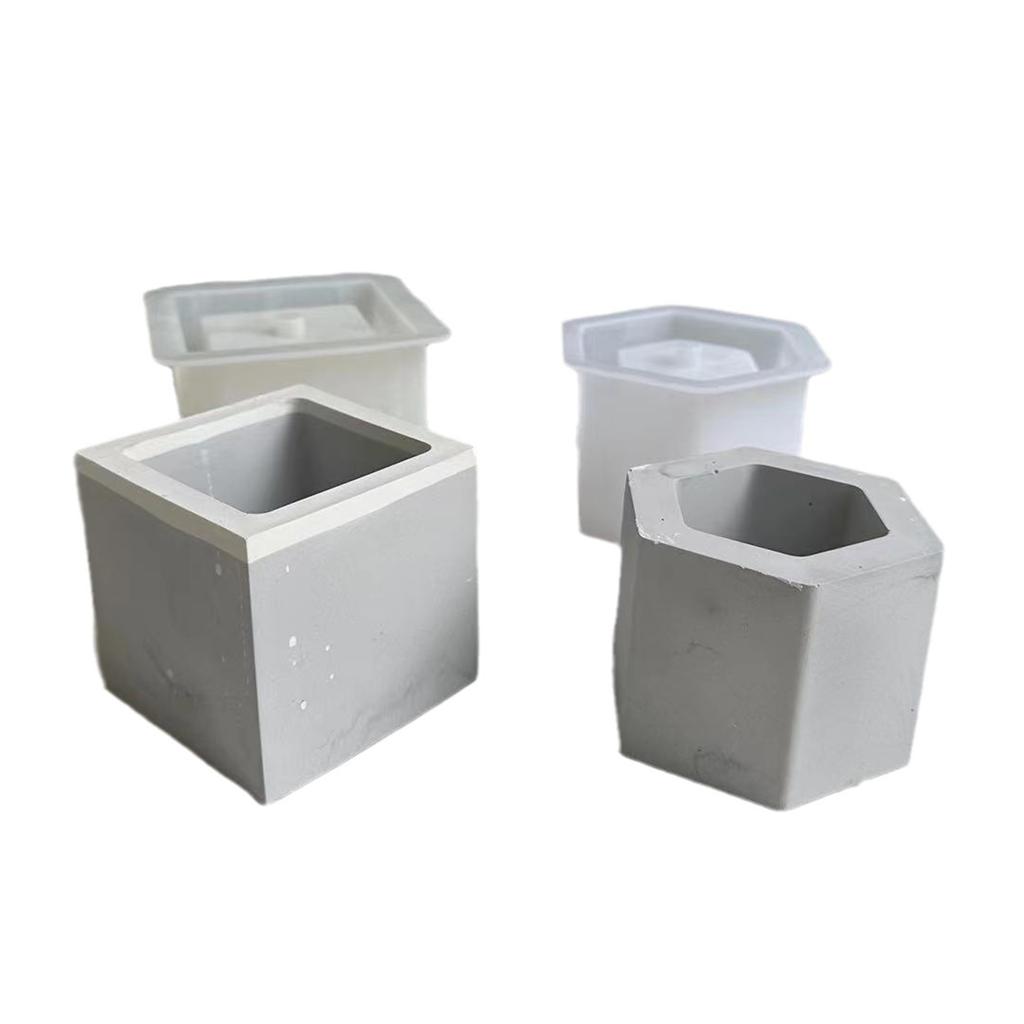 Easy to Use Square Silicone Mold for Crafting Customizable Flower Pots Suitable for DIY Project and Garden Decor