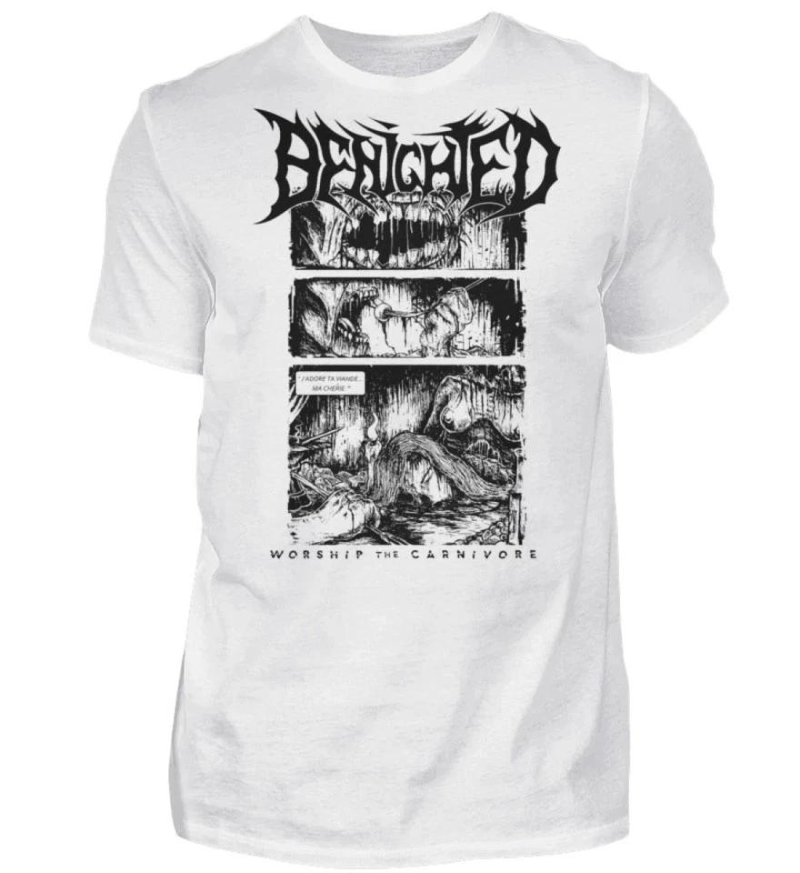 Worship The Carnivore BENIGHTED Band Shirt White Unisex S-5XL E2022 S