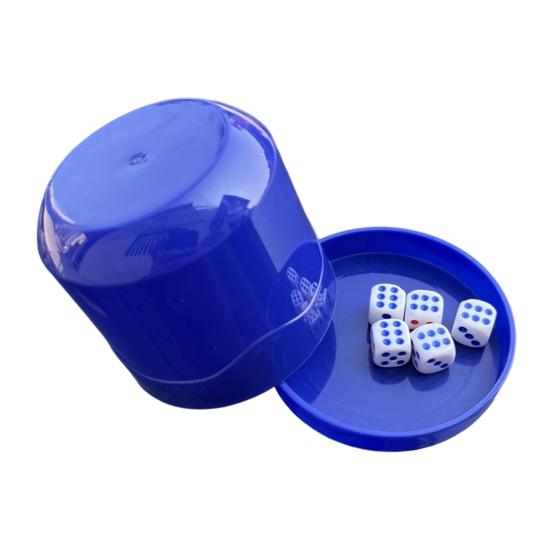 1 Set Dice Cup with Base 5 Dot Dice Heavy Duty Manual Shaker Cup Adults Family Night Bar Party Gambling Drinking Board Game Casino Equipment