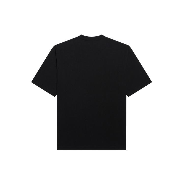 Balenciaga Mosaic Logo BB Alphabet Loose Short Sleeve Black Women's 612965TKVI71070