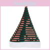 Decor Velvet Christmas Hat With Striped Pattern For Holiday Party Decorations