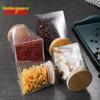 QXING Round & Square Transparent Glass Sealed Storage Jars with Lids