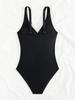 Plus Size One Piece Swimsuit Ruched Cross Slim Fit Tight Sexy Swimwear Women Fashion Beach Vacation Elegant Bathing Suit