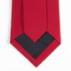 Men's Business Formal Handmade Solid Black 8cm Tie, Professional Attire, Red Wedding Tie